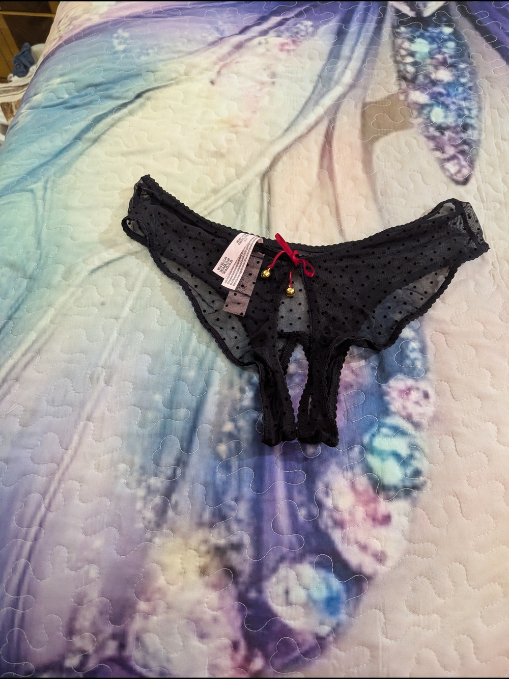 🖤 Victoria’s Secret Black Polka Dot Cheeky Panty – Large – NWT - Picture 12 of 13